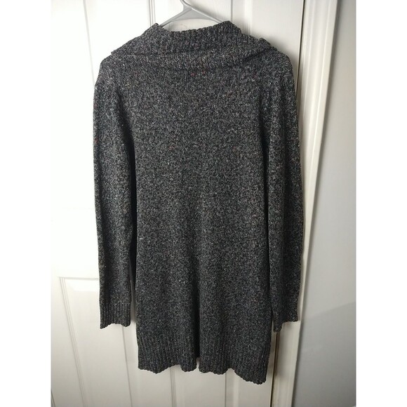 ALYX Woman XL Tunic Grey Knit Sweater Multicolor Cowl Neck LS Casual Workwear - Picture 9 of 9